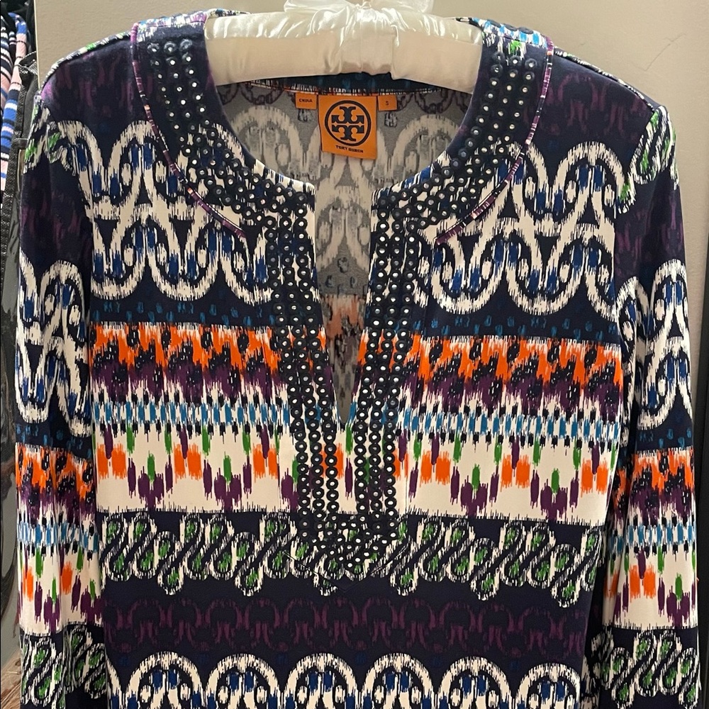 Tory Burch Multi-Colored Tunic Top